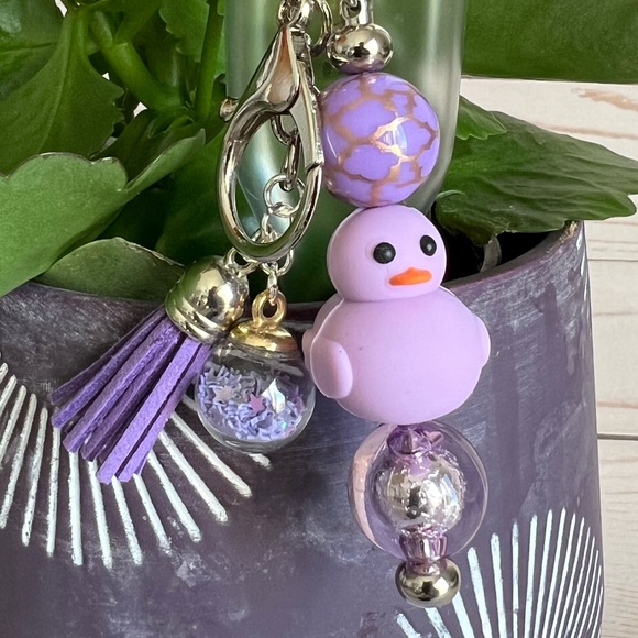 Handmade Rubber Duck Beaded Key Chain / Bag Charm - Disney Doora… - Picture 7 of 9